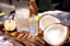 4711 Shooting Bild Acqua Colonia Coconut Water & Yuzu mit Kokosnusswasser und Kokosnüssen