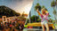 Menschen auf dem Parookaville Festival und Modelbild 4711 Remix California mit Flakon Quer