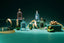4711 Shooting Bild mit Flakons von Acqua Colonia Intense in weihnachtlichem Hintergrund
